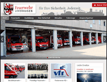 Tablet Screenshot of feuerwehr-leverkusen.de